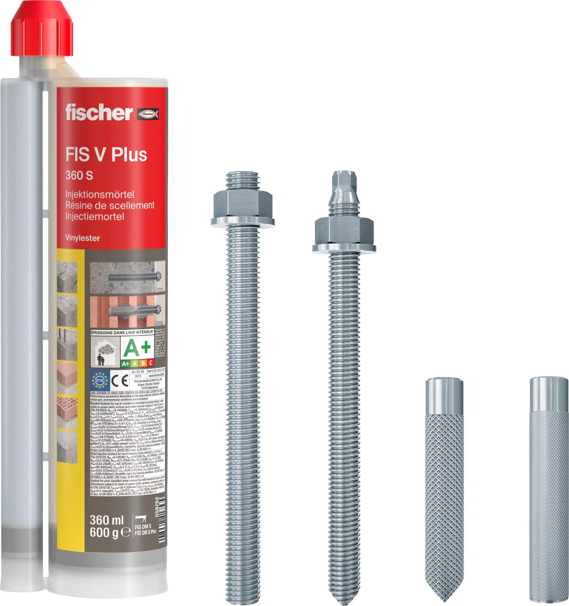 Fischer FIS V Plus 360 S Zaprawa iniekcyjna do betonu i murów