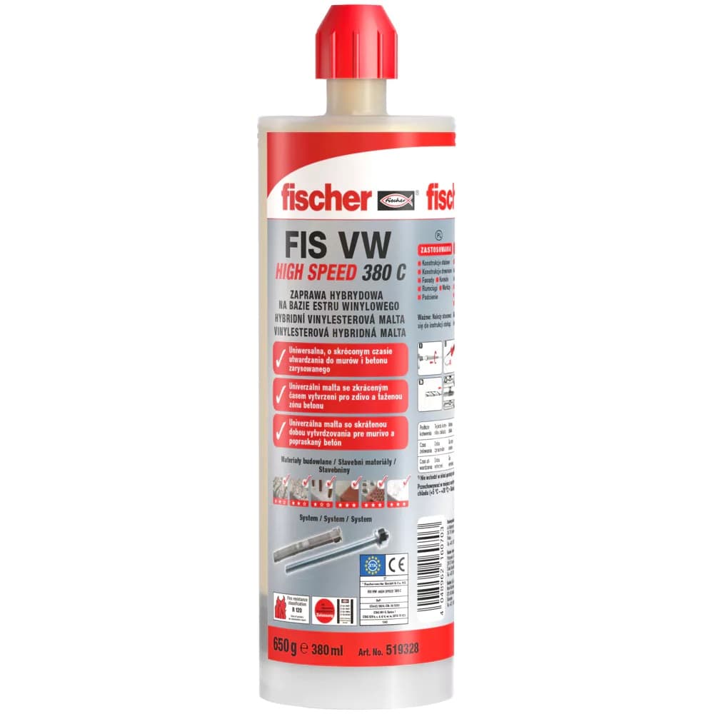 Fischer FIS VW Plus High Speed 380 S Zaprawa iniekcyjna do betonu
