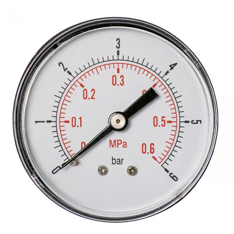 Magnum Manometr 63 mm do reduktorów 6 bar z przyłączem tylnym G1/4