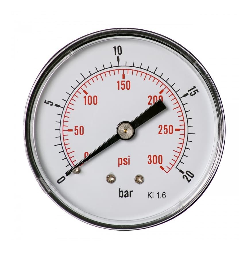 Magnum Manometr 63 mm do reduktorów 20 bar z przyłączem tylnym G1/4